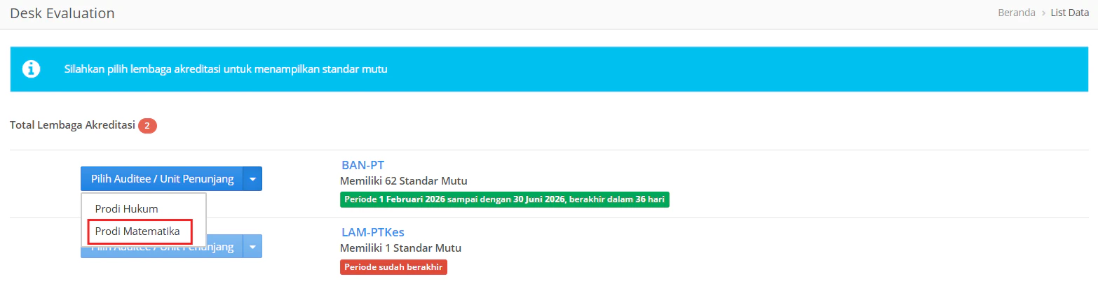 Auditor Depilih Auditee