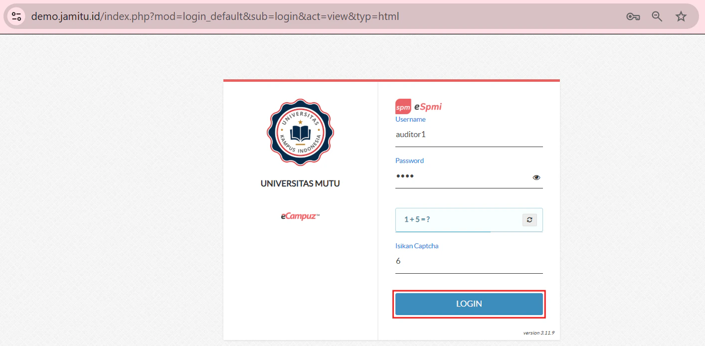 Auditor Login