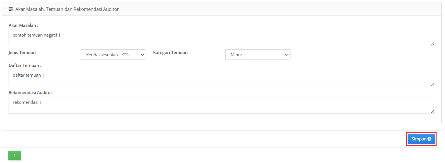 Auditor Visitasi Simpan