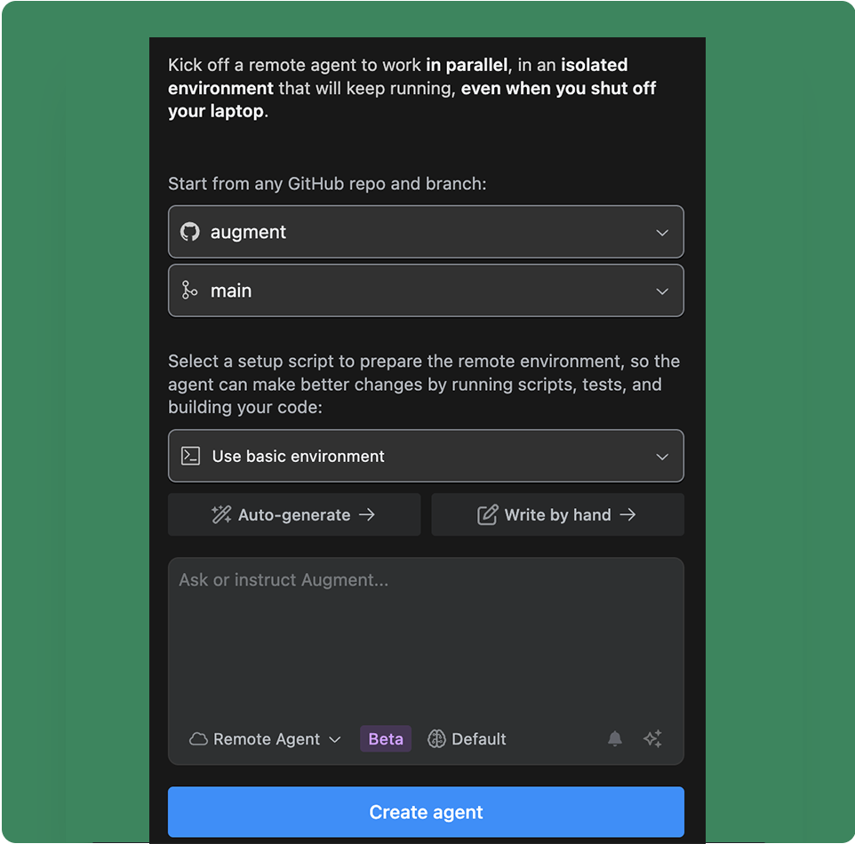 Create a Remote Agent