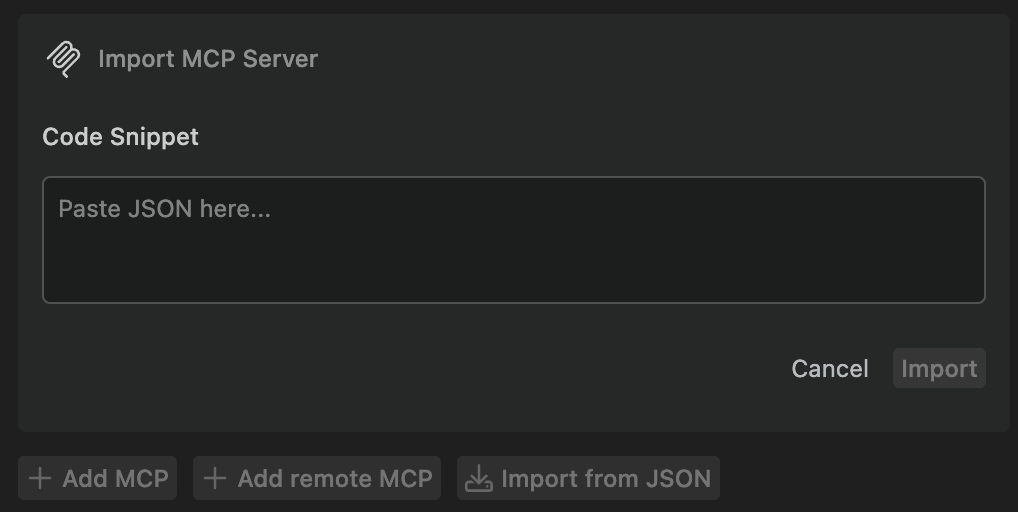 Setup Model Context Protocol servers - Augment
