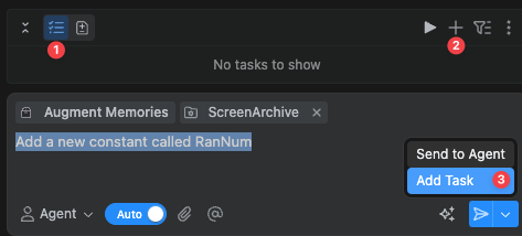 Task status indicators