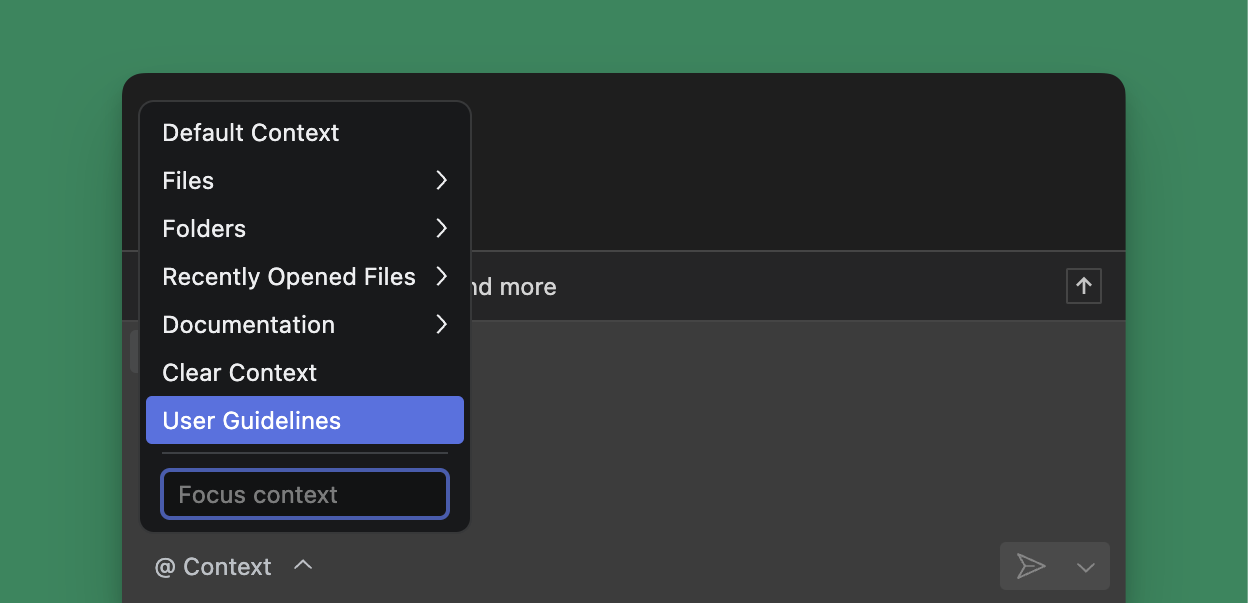 Adding user guidelines