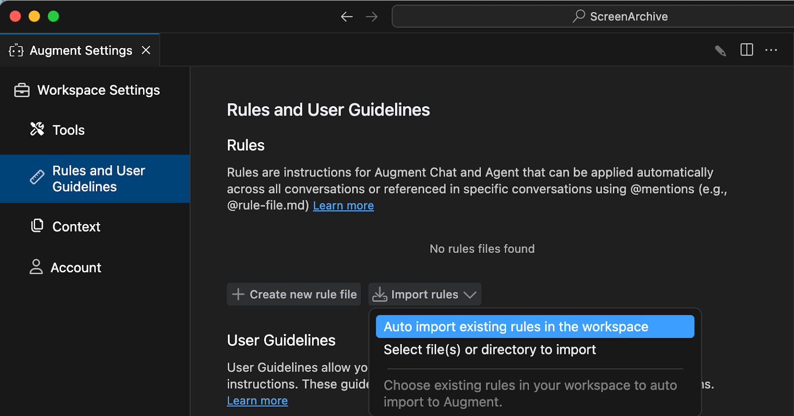 Import rules