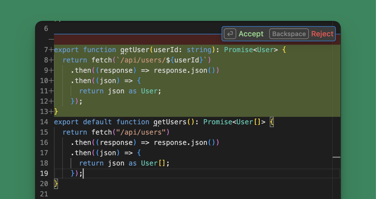 Augment Instructions Diff