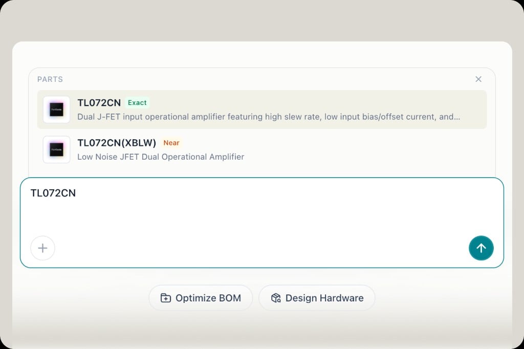 Search suggestions for MPN with Exact and Near matches while typing