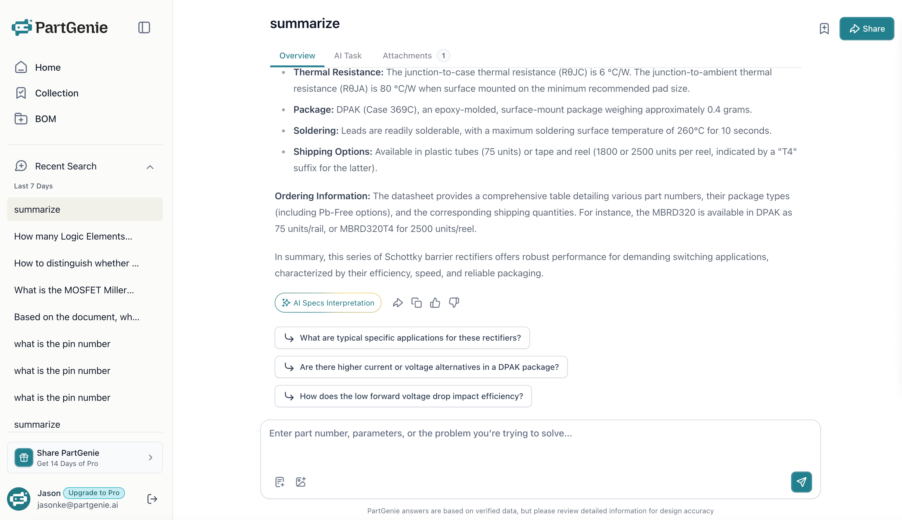 PartGenie Beta Version Overview