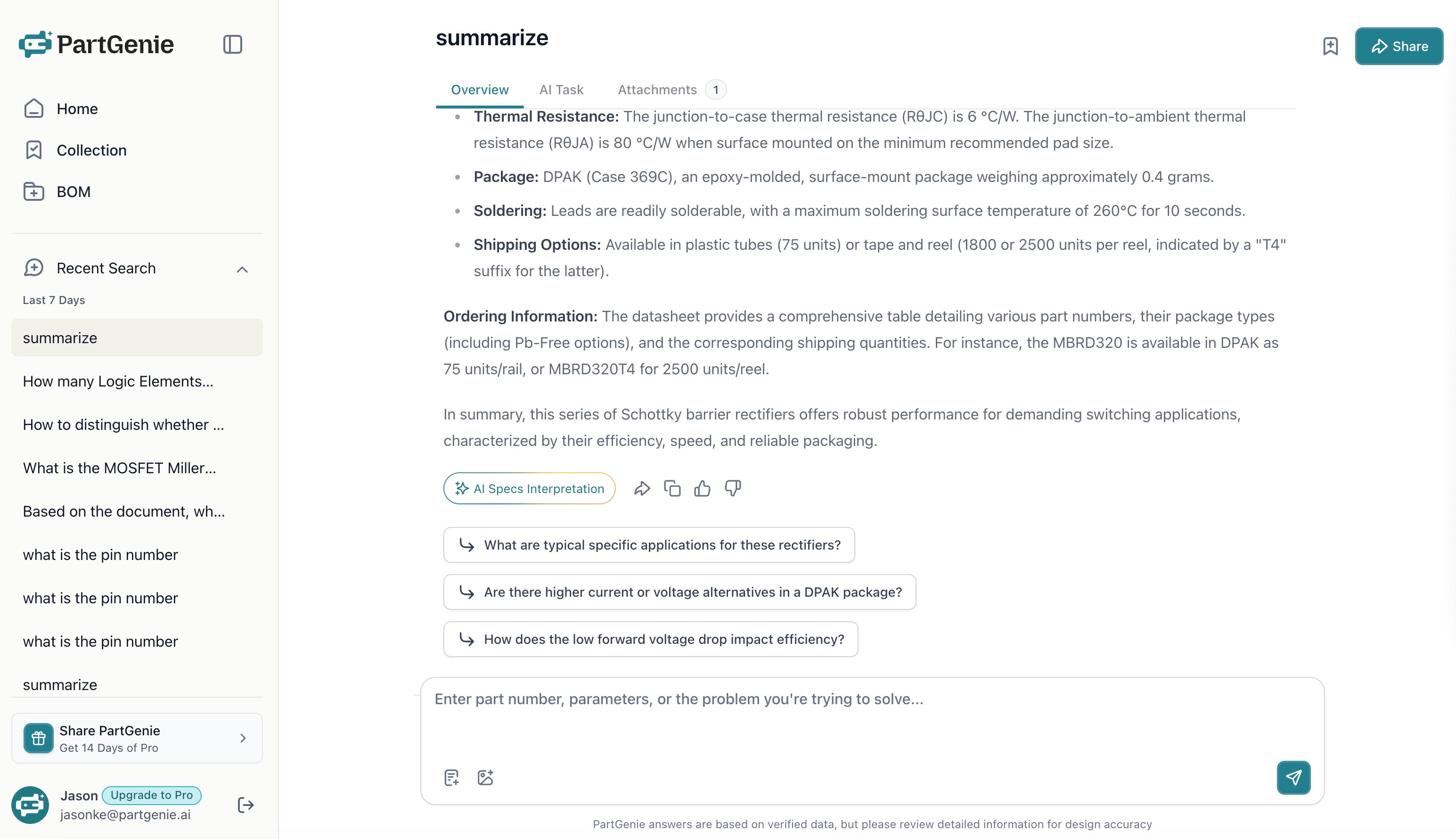 PartGenie Beta Version Overview