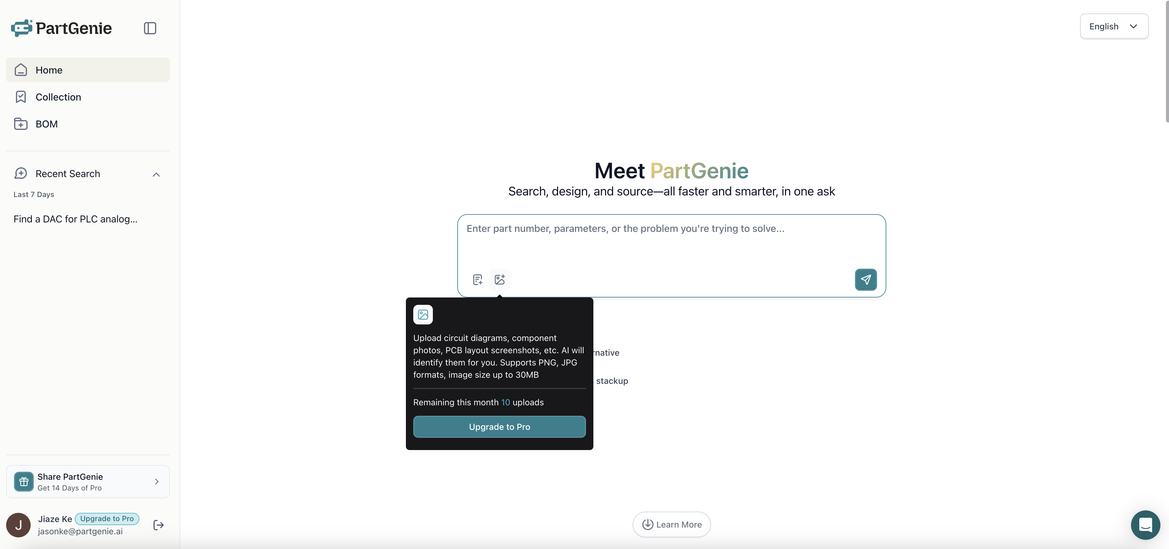 Getting Started - PartGenie