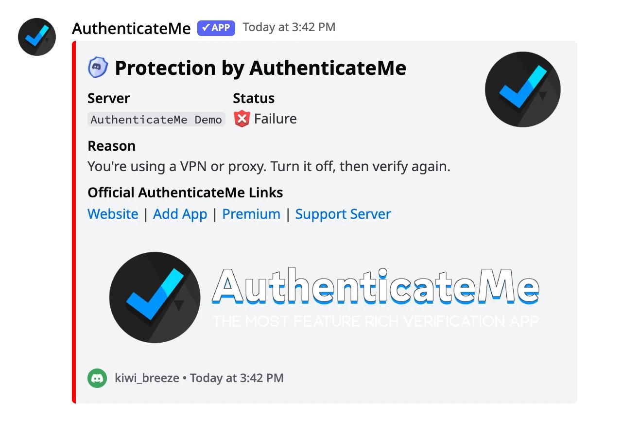 The DM a member gets when they fail the Block VPN check