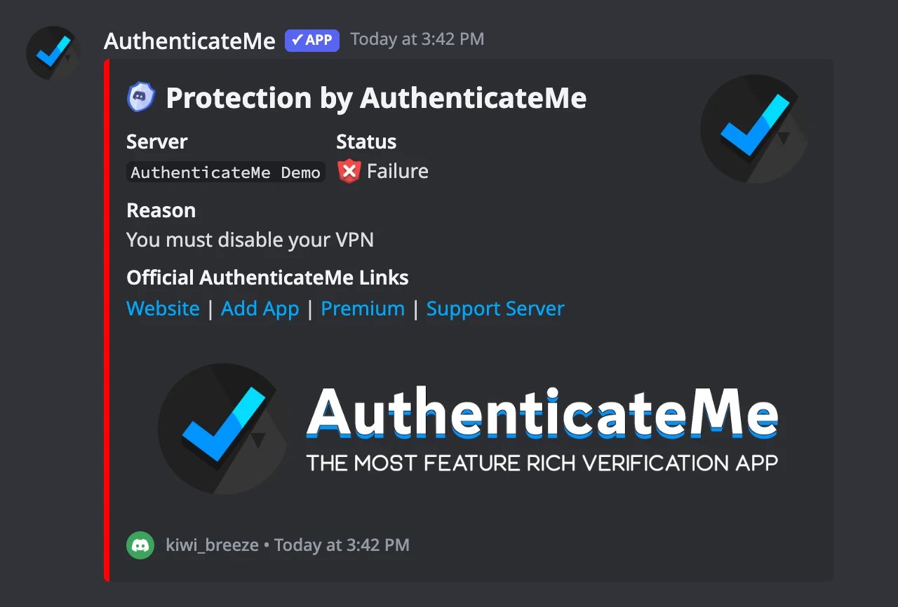 The DM a member gets when they fail the Block VPN check