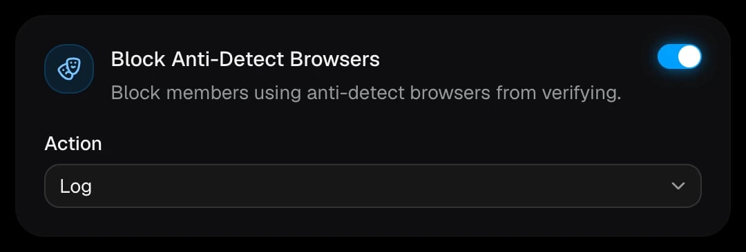 The Block Anti-Detect Browsers card