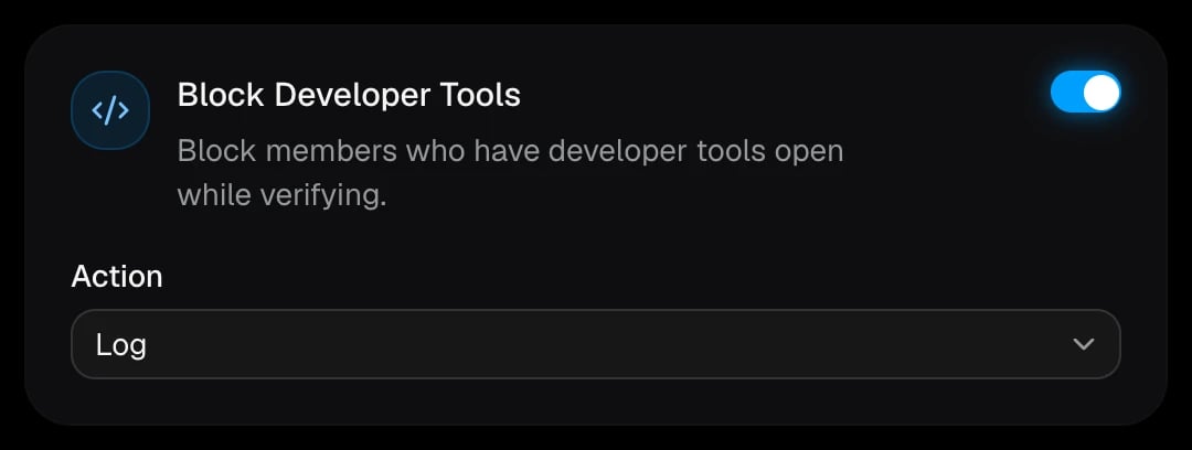 The Block Developer Tools card