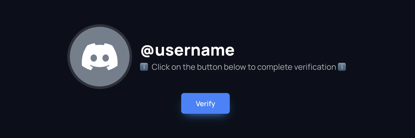 The verification page asking you to continue with Discord