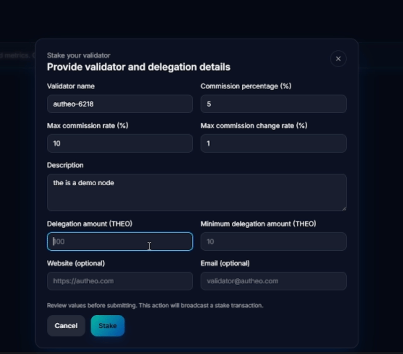 Node provisioning status after checkout