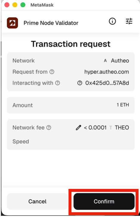 Signing the bridge transaction