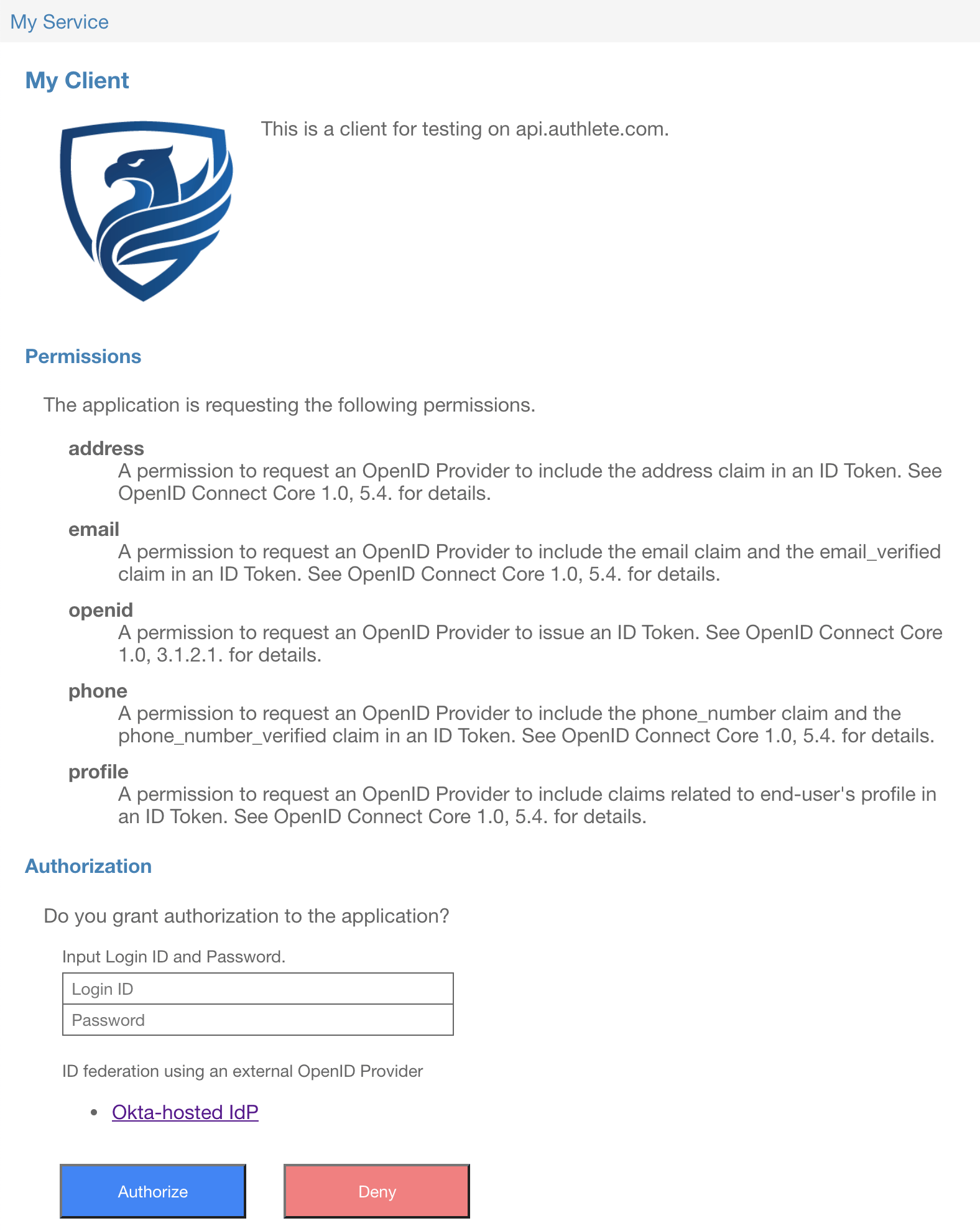 Authorization Page 1