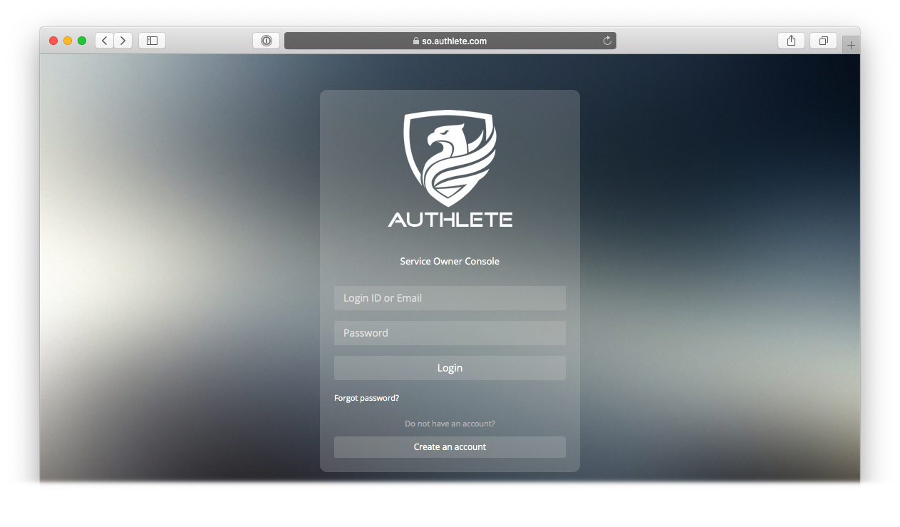 Service Owner login