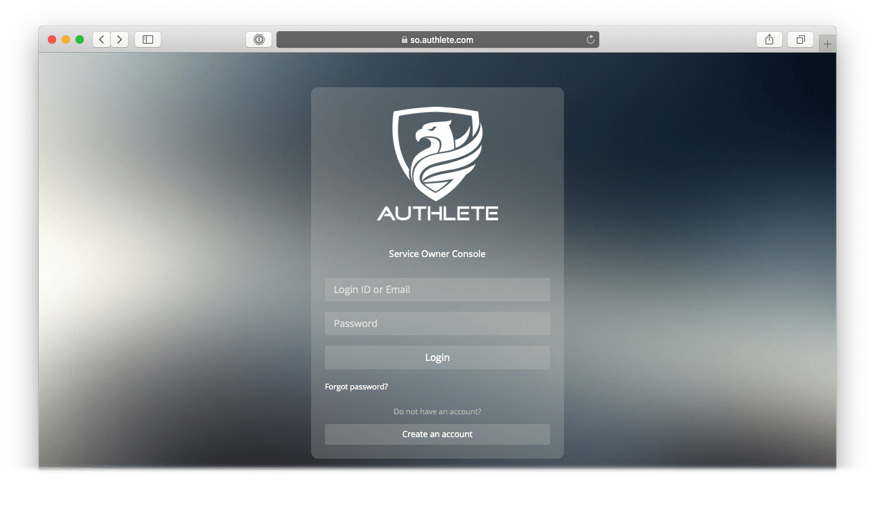 Service Owner login