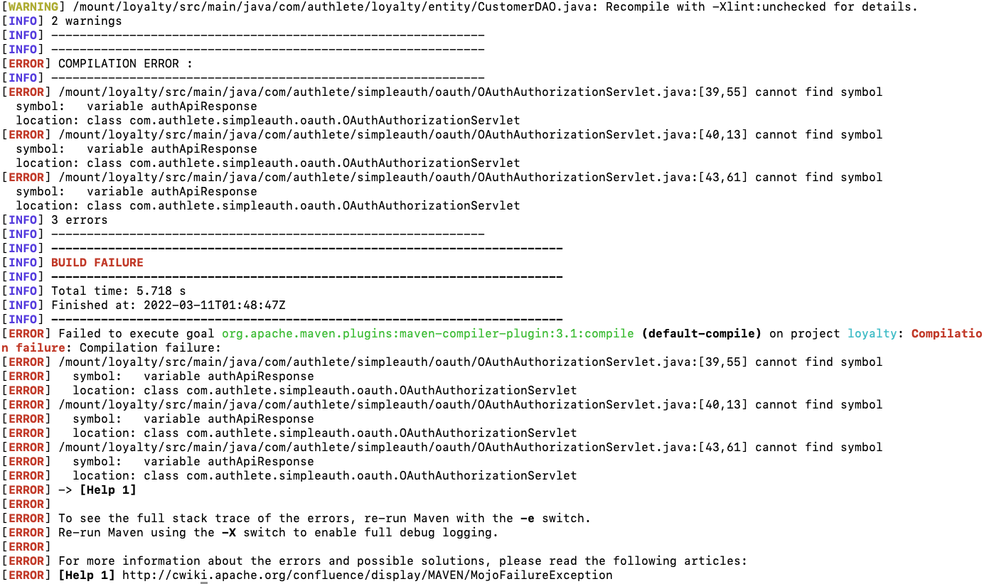 Build error