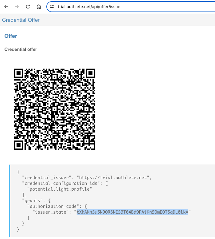 Potential Track1 Light Credential Offer Qr Code