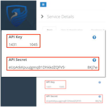 API キーとシークレット