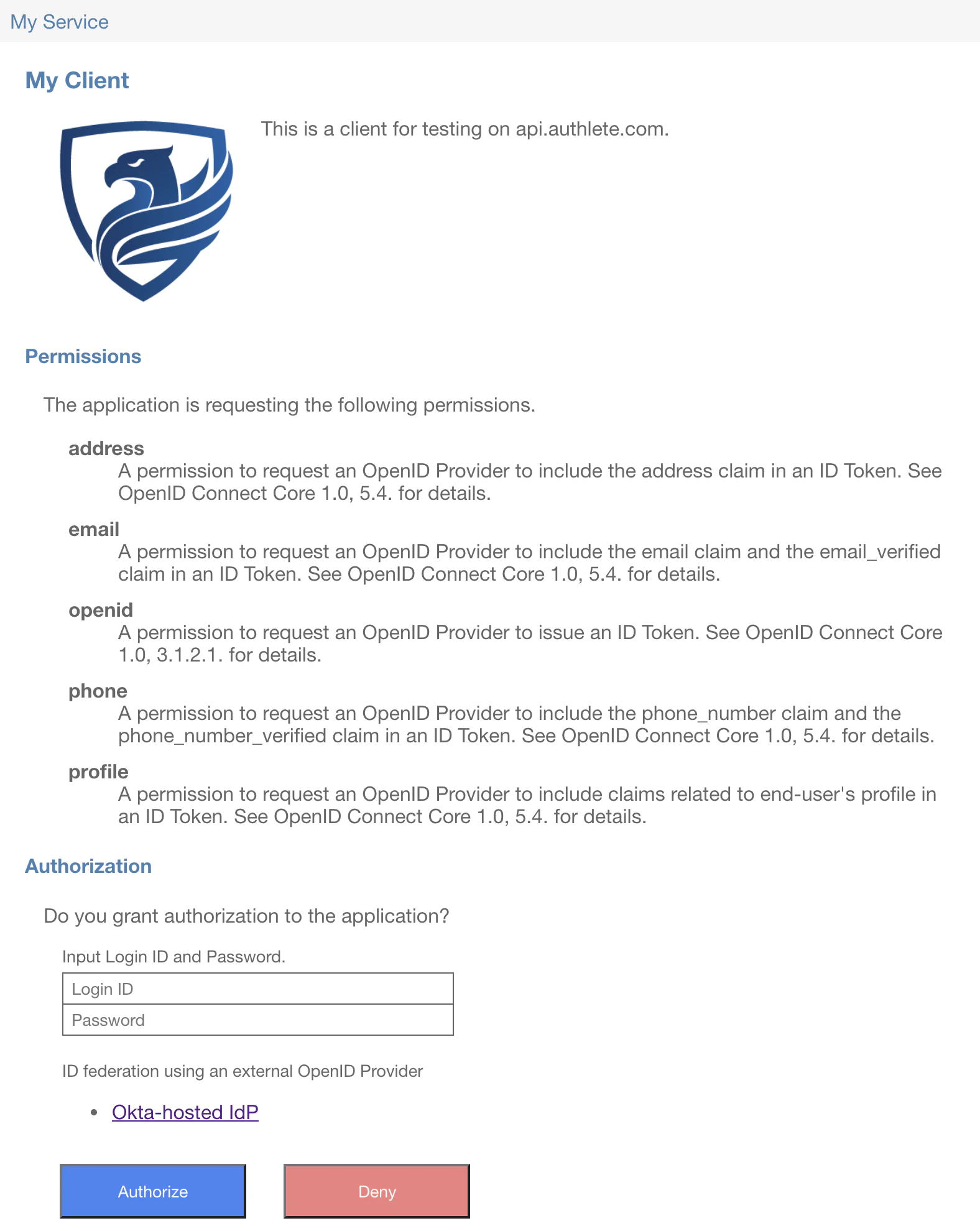 Authorization Page 1