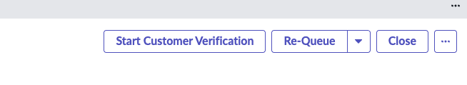 Start Customer Verification button in the ServiceNow record toolbar