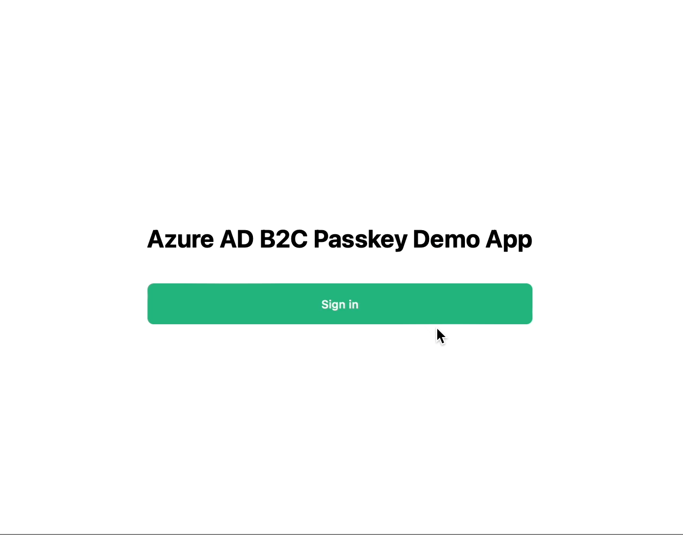 Azure AD B2C login page with passkey
autofill