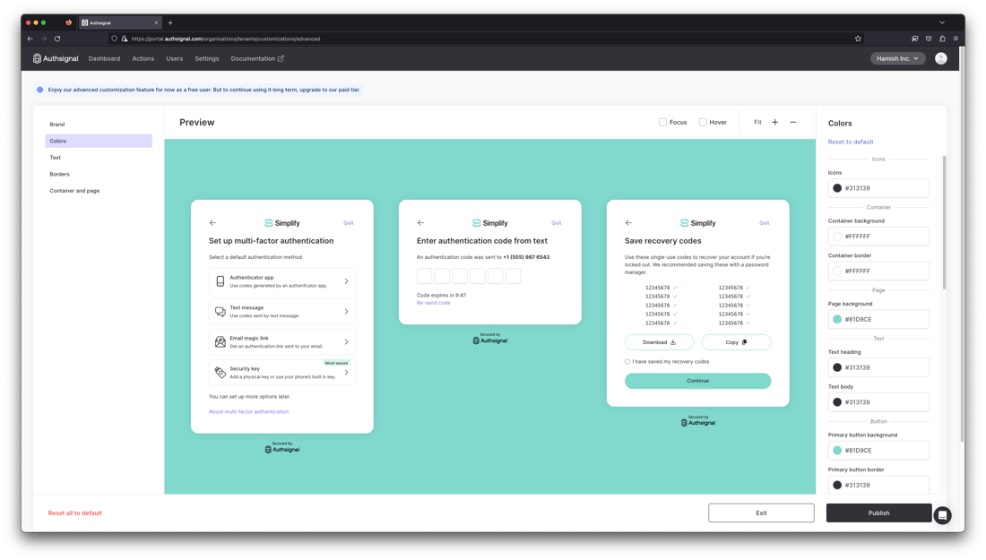 Auth Signal Branding - Authsignal