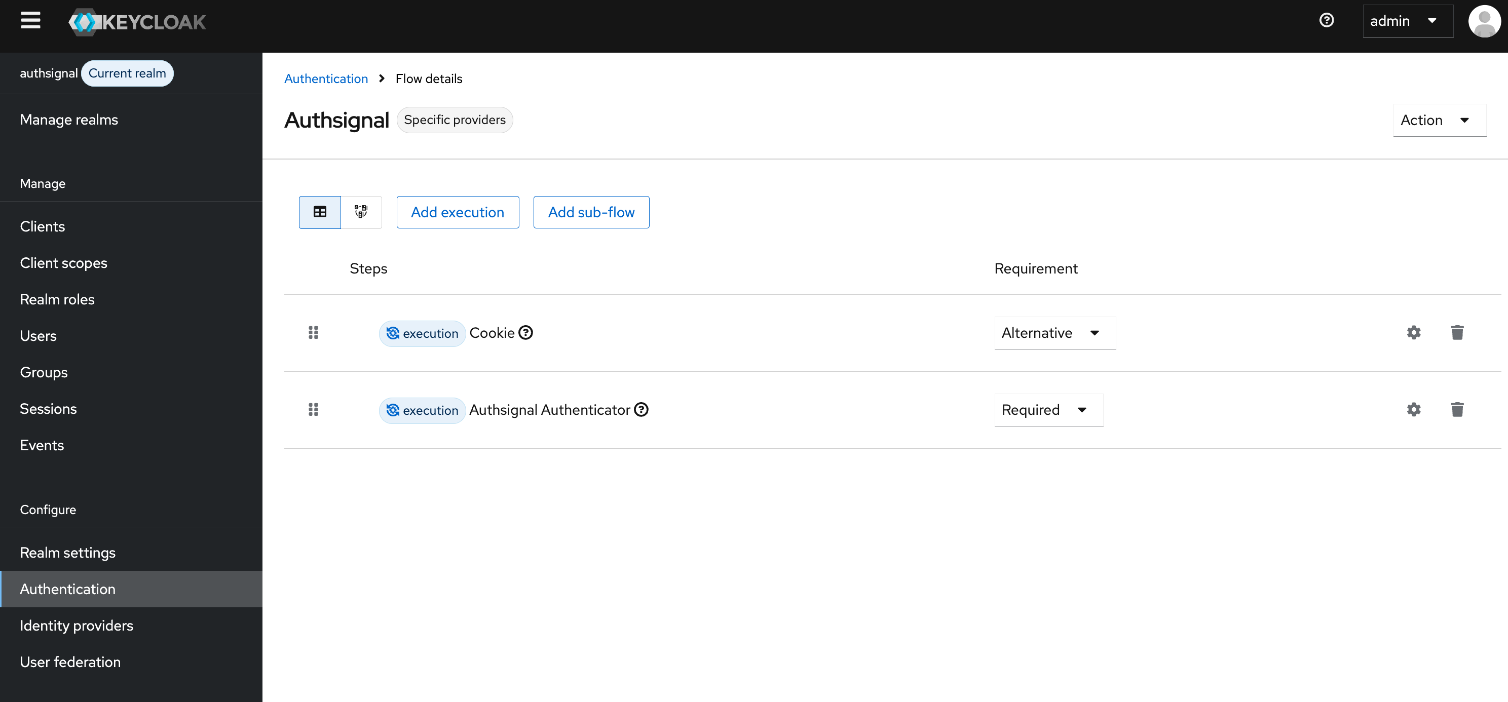 Setting up the federated flow