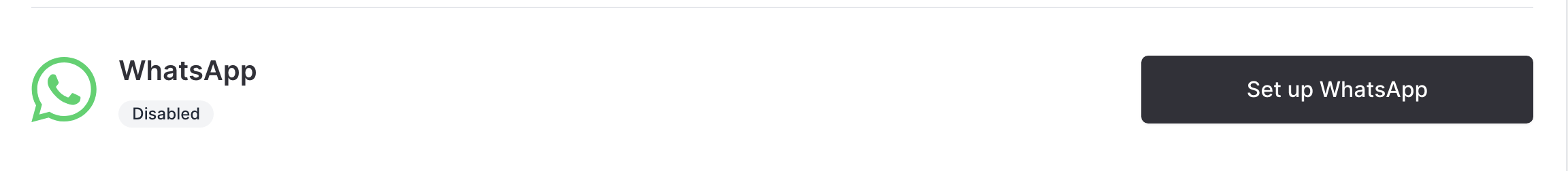 WhatsApp OTP authentication