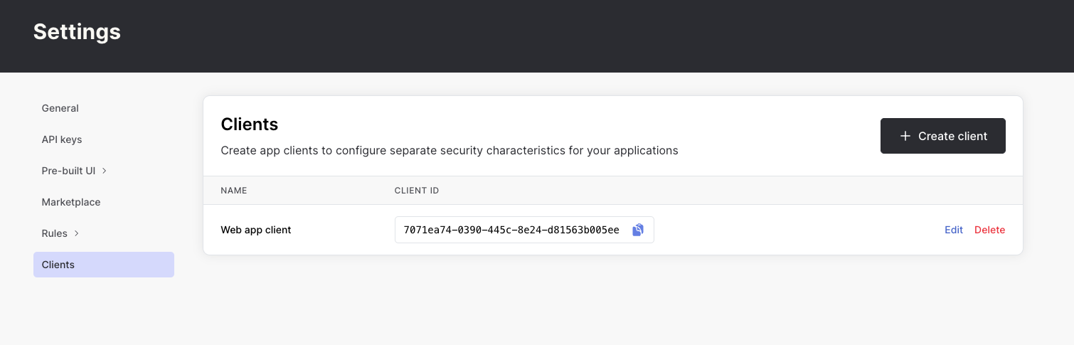 App client list