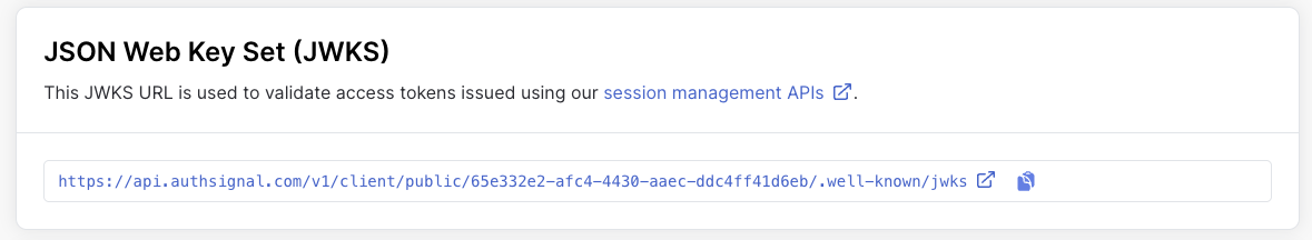 Enabling a JWKS URL