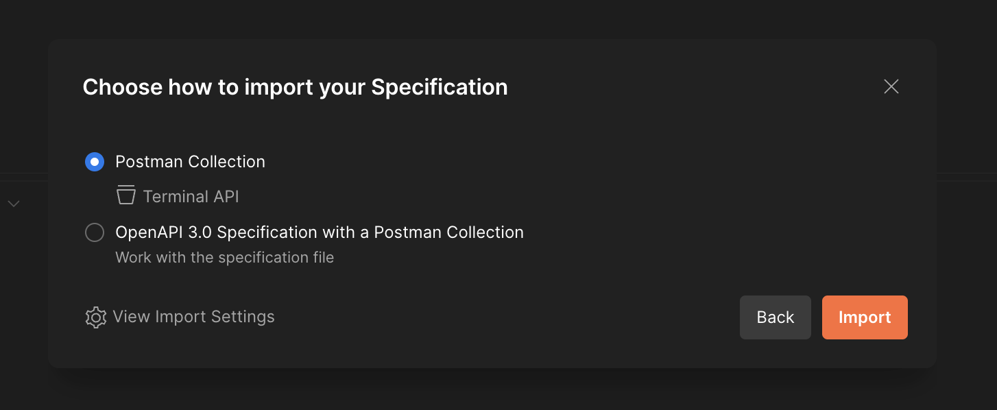 Importing a Postman Collection