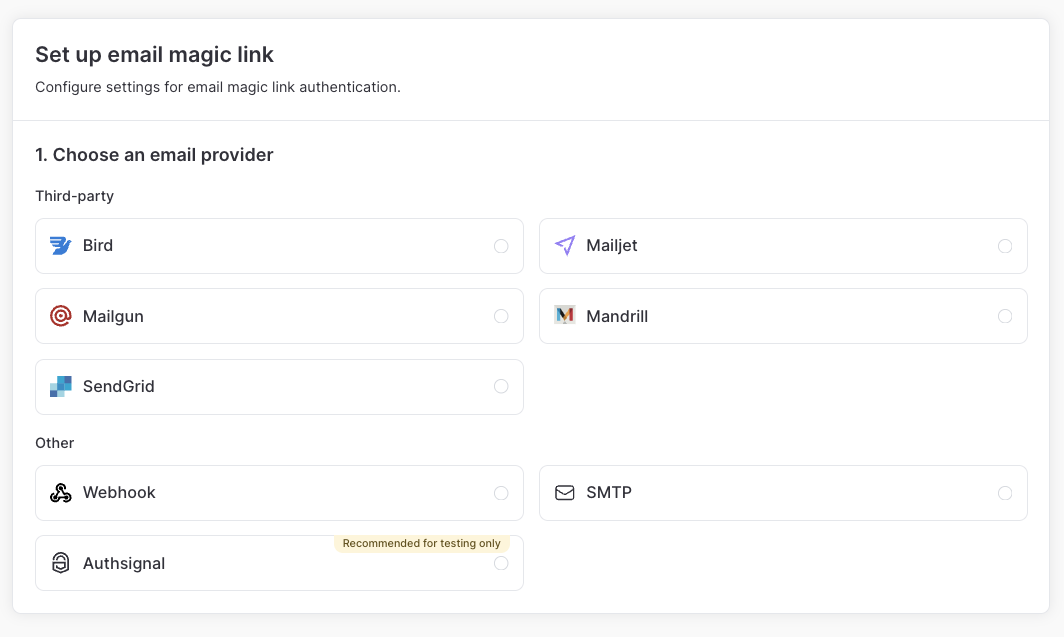 Email magic link - Authsignal