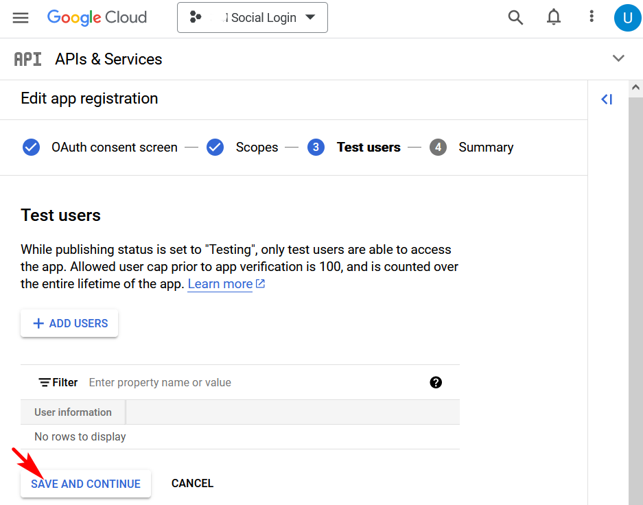 Google Test Users