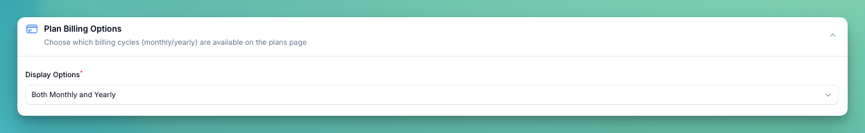 Custom Appearance - Plan Billing Display