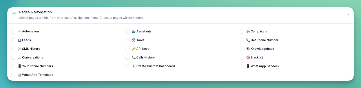 Custom Appearance - Pages & Navigation