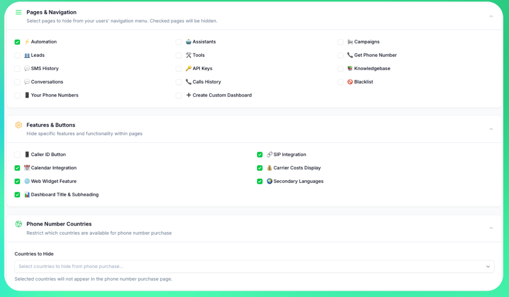Custom Appearance Settings