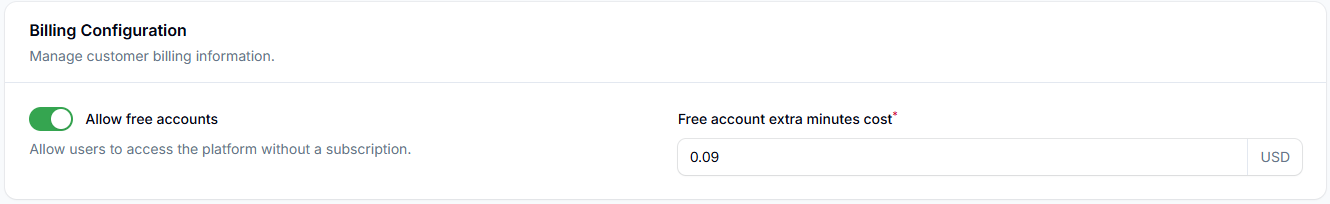 White Label Settings Page