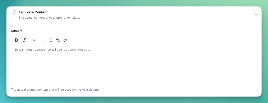 Prompt Template - Content
