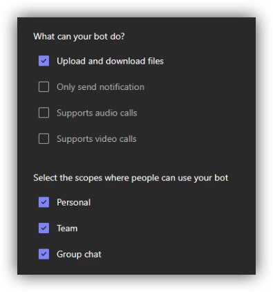 Teams Bot Capabilities