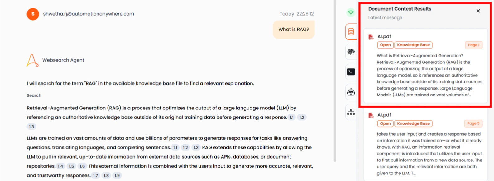 Document Context Results