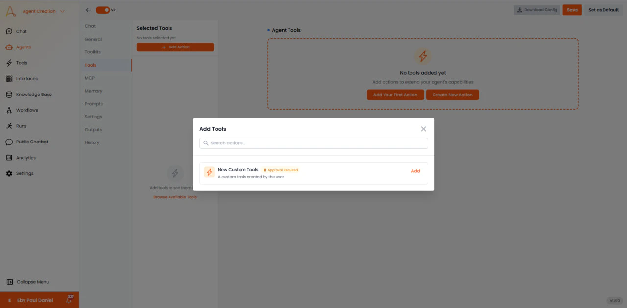 Custom Tools Configuration