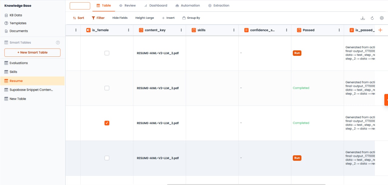 Add Row button and action