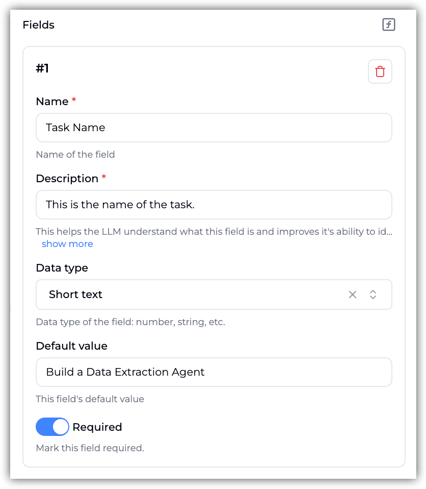 EKB Action Trigger Fields Configuration