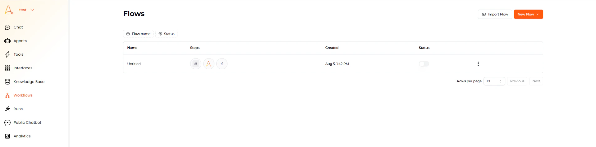 Exporting a workflow