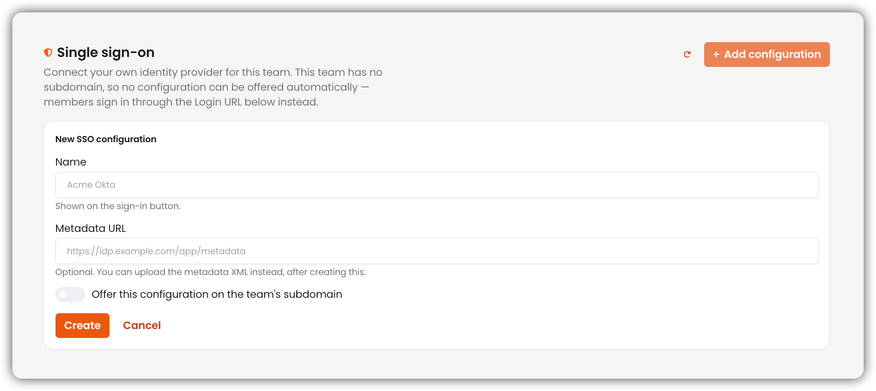 New SSO configuration