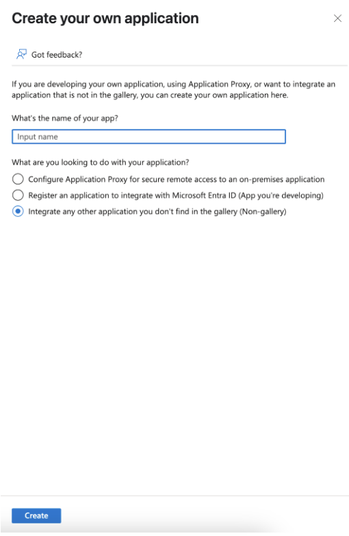 Azure – Create your own application (dialog)